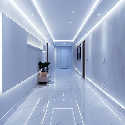 V-TAC DC24V COB LED szalag IP20, 432 db/m hideg fehér, 95 Lm/W - SKU 212669