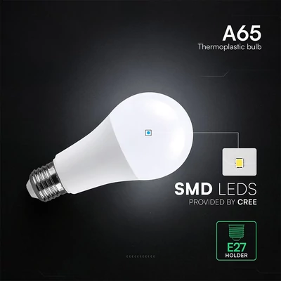 V-TAC CREE LED 17W E27 meleg fehér A65 LED égő, 100 Lm/W - SKU 2144566