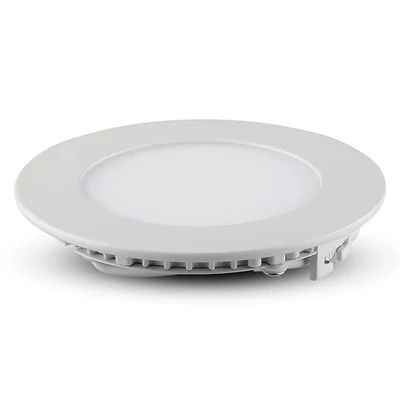 V-TAC süllyeszthető kerek fémházas LED panel 6W meleg fehér - SKU 214854