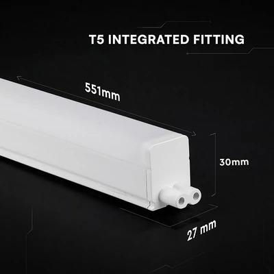 V-TAC CREE SMD LED lámpa 55cm T5 7W beépített kapcsolóval, meleg fehér - SKU 216926