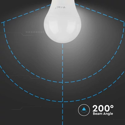 V-TAC 10.5W E27 hideg fehér A60 LED égő, 100 Lm/W - SKU 217351