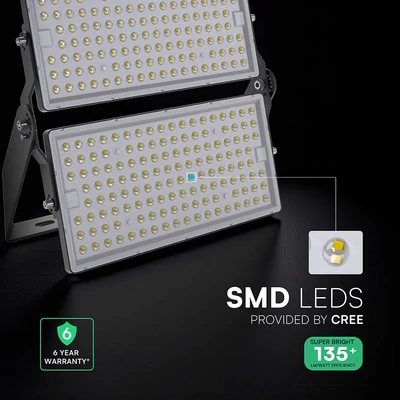 V-TAC SHP 500W CREE LED reflektor, 135 Lm/W, 1 méter kábel, természetes fehér - SKU 230896