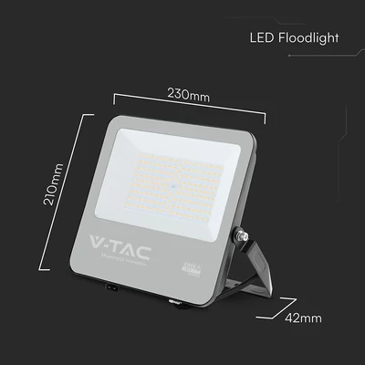 V-TAC CREE SMD D-széria LED reflektor 100W természetes fehér 115 Lm/W, fekete ház - SKU 232186