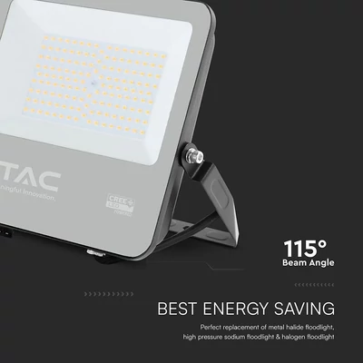 V-TAC CREE SMD D-széria LED reflektor 100W természetes fehér 115 Lm/W, fekete ház - SKU 232186