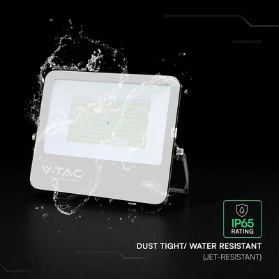 V-TAC CREE SMD D-széria LED reflektor 150W természetes fehér 115 Lm/W, fekete ház - SKU 232016
