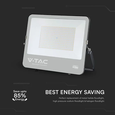 V-TAC D-széria CREE LED reflektor 200W hideg fehér 115 Lm/W, fekete ház - SKU 232216