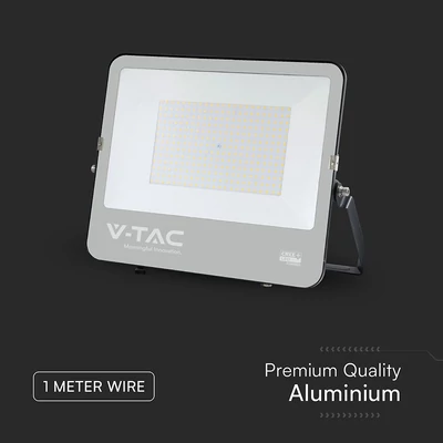 V-TAC D-széria CREE LED reflektor 200W hideg fehér 115 Lm/W, fekete ház - SKU 232216