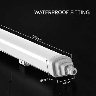 V-TAC CREE SMD LED lámpa 120cm 36W IP65 természetes fehér 120 Lm/W (TK-Széria) - SKU 233876