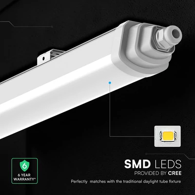V-TAC CREE SMD LED lámpa 150cm 48W IP65 természetes fehér 120 Lm/W (TK-Széria) - SKU 233896