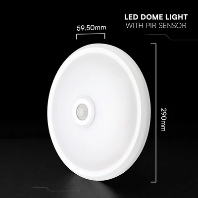 V-TAC CREE SMD 12W mennyezeti kerek LED lámpa, mozgásérzékelővel, CCT - SKU 234186