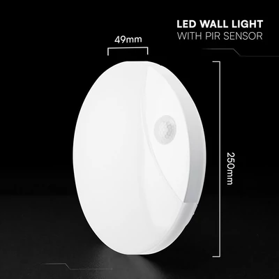 V-TAC CREE LED 15W fali LED lámpa, mozgásérzékelővel, CCT - SKU 234206