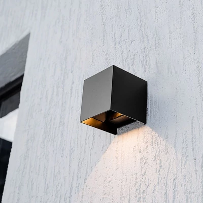 V-TAC 9W COB LED szolár fali fekete lámpa, szenzorral, CCT, Type-C csatlakozóval - SKU 23770-1