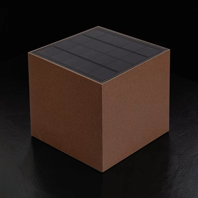 V-TAC 9W COB LED szolár fali Corten lámpa, szenzorral, CCT, Type-C csatlakozóval - SKU 23824-1