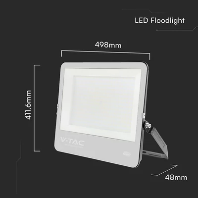 V-TAC CREE SMD D-széria LED reflektor 300W hideg fehér 115 Lm/W, fekete ház - SKU 232036