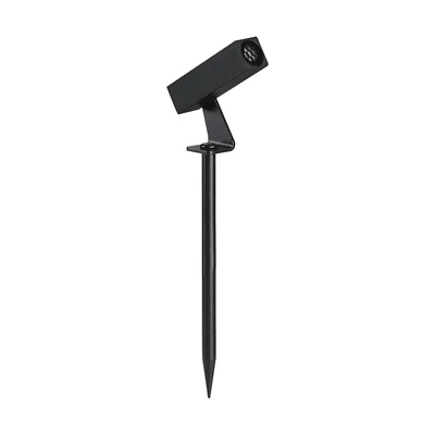 V-TAC DC24V 2W COB LED alumínium leszúrható lámpa, fekete szögletes házzal, meleg fehér - SKU 24008