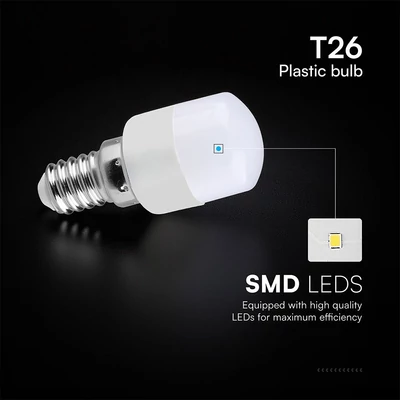 V-TAC 2W E14 meleg fehér ST26 LED égő - SKU 212341