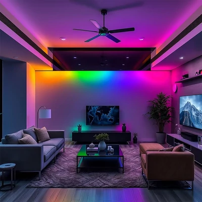 V-TAC 5V okos RGB neon futófény LED szalag szett IP20 SMD 30 db/m, távirányítóval - SKU 24050