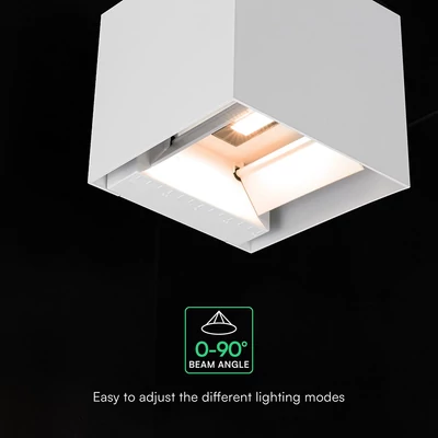 V-TAC 9W COB LED szolár fali fehér lámpa, szenzorral, CCT, Type-C csatlakozóval - SKU 24063-1