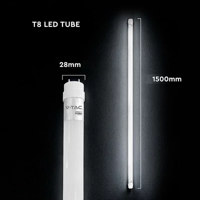 V-TAC CREE SMD LED fénycső 150cm T8 15W természetes fehér 150 Lm/W - SKU 240686