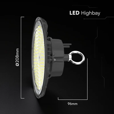 V-TAC csarnokvilágító LED lámpa 100W 90° természetes fehér, IP65, 135 Lm/W - SKU 24075