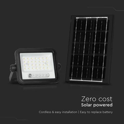 V-TAC 8W napelemes LED reflektor, 2000K - 8000K között állítható színhőmérséklettel - SKU 24082