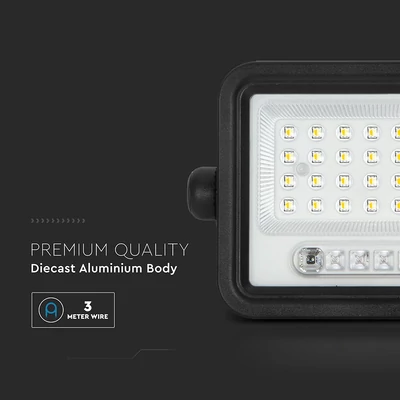 V-TAC 8W napelemes LED reflektor, 2000K - 8000K között állítható színhőmérséklettel - SKU 24082
