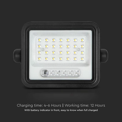 V-TAC 8W napelemes LED reflektor, 2000K - 8000K között állítható színhőmérséklettel - SKU 24082