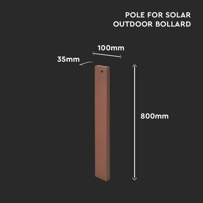 V-TAC oszlop SKU 23824 lámpához, Corten barna, 80 cm magas - SKU 24091
