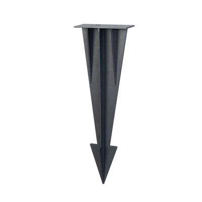 V-TAC földbe szúrható tüske SKU 24090 oszlophoz, fekete, 27 cm, alumínium - SKU 24093