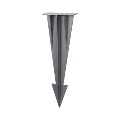 V-TAC földbe szúrható tüske SKU 24092 oszlophoz, sötét szürke, 27 cm, alumínium - SKU 24095