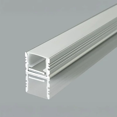 V-TAC falon kívüli alumínium LED szalag profil fehér fedlappal 17x14mm, 2m hosszú - SKU 24104