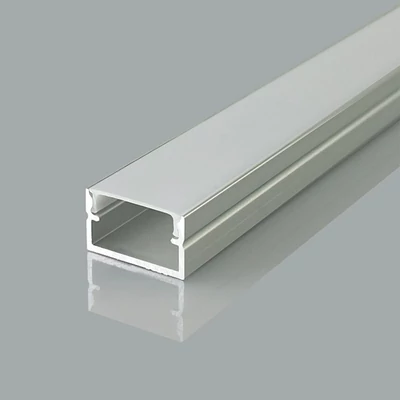 V-TAC falon kívüli alumínium LED szalag profil fehér fedlappal 17x10mm, 2m hosszú - SKU 24107