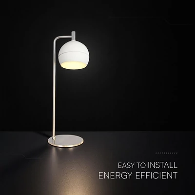 V-TAC asztali 10W LED lámpatest, kerámia és fém, meleg fehér, fehér - SKU 24130
