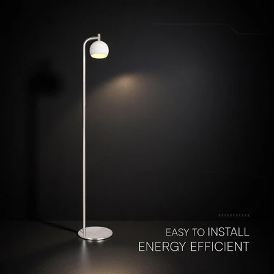 V-TAC álló 10W LED lámpatest, 141cm, kerámia és fém, meleg fehér, fehér - SKU 24131