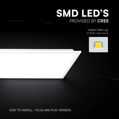 V-TAC CREE SMD süllyeszthető LED panel természetes fehér 40W 120 x 30cm, Back-Lit - SKU 241476