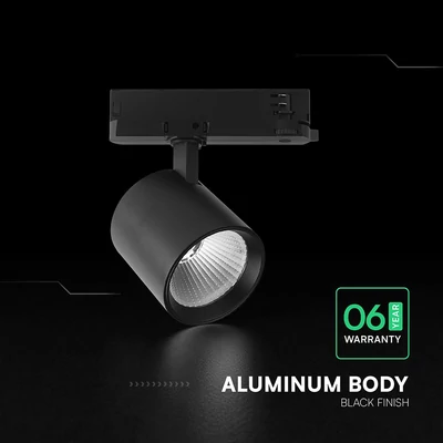V-TAC CREE COB LED sínes spotlámpa állítható 30W, 36° szögű, meleg fehér - SKU 241606