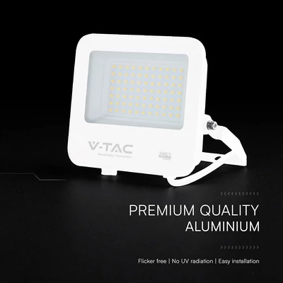 V-TAC CREE SMD D-széria LED reflektor 50W természetes fehér 115 Lm/W, fehér ház - SKU 242086