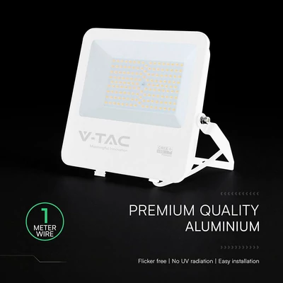 V-TAC CREE SMD D-széria LED reflektor 100W természetes fehér 115 Lm/W, fehér ház - SKU 242106