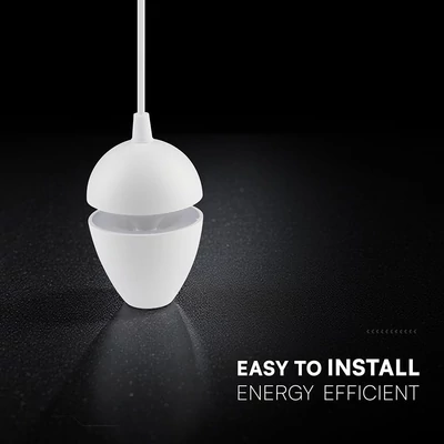 V-TAC Ovális 9W LED alumínium csillár, fehér, meleg fehér fénnyel - SKU 24232