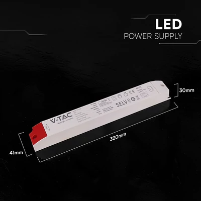 V-TAC IP44 műanyagházas LED tápegység 24V 200W 8.25A - SKU 24252
