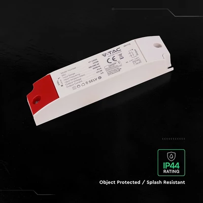 V-TAC IP44 műanyagházas LED tápegység 12V 36W 3A - SKU 24268