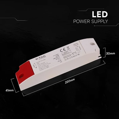 V-TAC IP44 műanyagházas LED tápegység 12V 60W 5A - SKU 24269