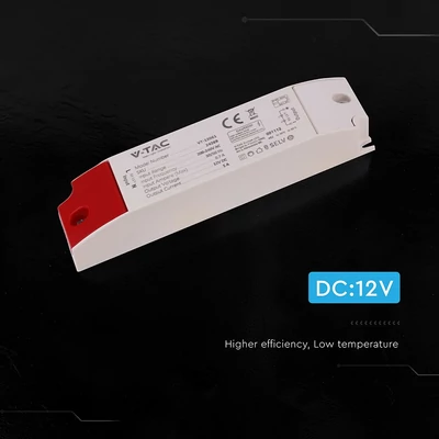 V-TAC IP44 műanyagházas LED tápegység 12V 60W 5A - SKU 24269