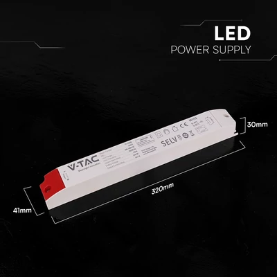V-TAC IP44 műanyagházas LED tápegység 12V 200W 16.5A - SKU 24271