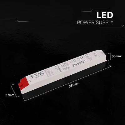 V-TAC IP44 műanyagházas LED tápegység 12V 300W 25A - SKU 24272