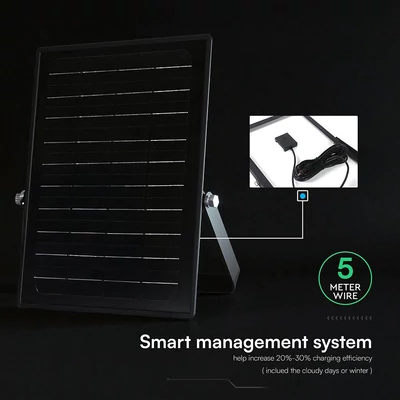 V-TAC 30W mozgásérzékelős napelemes reflektor állítható színhőmérséklettel - SKU 24277
