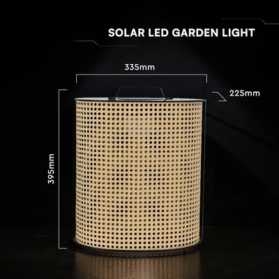 V-TAC ovális napelemes fa kerti 1.2W LED lámpa, fényerőszabályozható, IP65, 2800K színhő - SKU 24288