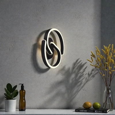 V-TAC S-alakú 22W LED fali lámpa, 300x110mm, természetes fehér, homokfekete házzal - SKU 24290