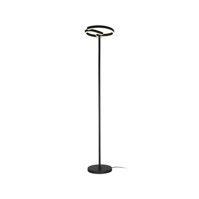 V-TAC S-alakú 25W LED állólámpa, 300x1420mm, természetes fehér, matt fekete házzal - SKU 24292