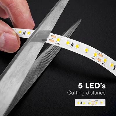 V-TAC DC24 LED szalag IP20 SMD 2835 chip 120 db/m meleg fehér, 20 méter - SKU 24320